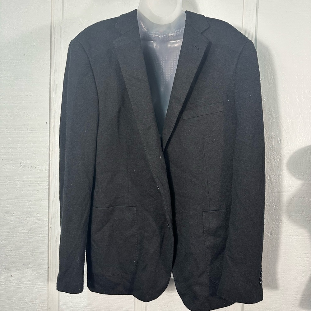 ZN T18 Men’s Black 2 Button Blazer No Size See Measurements EUC - Picture 3 of 9